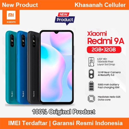 Jual Xiaomi Redmi 9A RAM 2GB ROM 32GB Garansi Resmi Indonesia Indonesia