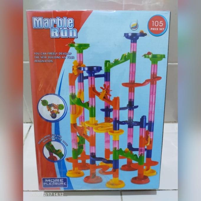 Marble Marbel Run Pipeline Toy Set 113 Pcs - Mainan Balap Kelereng