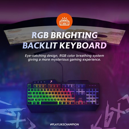 JETE Gaming Series Keyboard Gaming | Keyboard RGB JETE KBX1 - Garansi 2 Tahun