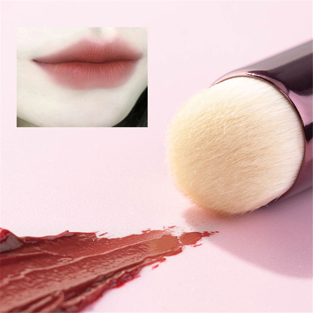 Brush Makeup Portable Multifungsi Kepala Bulat Untuk Concealer Smudge Lipstick