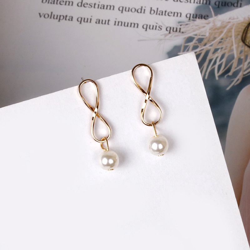 Anting Tusuk Bahan 925 Silver Metal Aksen Mutiara Gaya Korea