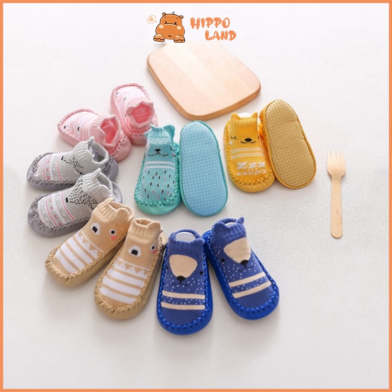 HIPPO LAND  Sepatu Bayi Prewalker  /Kaos Kaki Sepatu Bayi Bahan Kaos Kaki Animal Anti Slip91-92-93-94