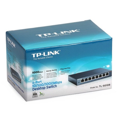 TP-LINK 8-Port 10/100/1000Mbps Desktop Switch TL-SG108