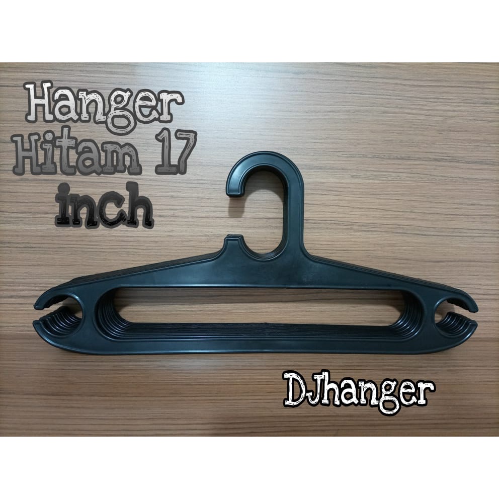 HANGER PLASTIK 17 INCH HITAM