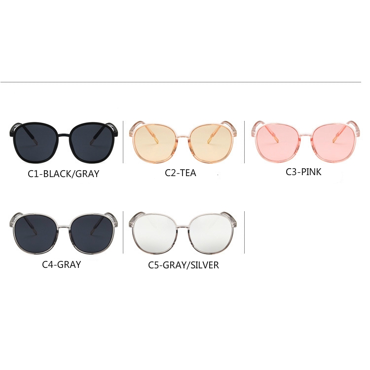 Korean style round big frame all-match simple men's and women's sunglasses