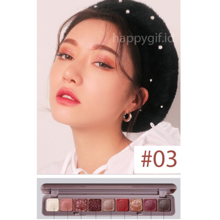 LAMEILA  Eyeshadow 9 Warna Berkilauan Matte Fashion Glamor Eye Shadow Makeup LA034 3600