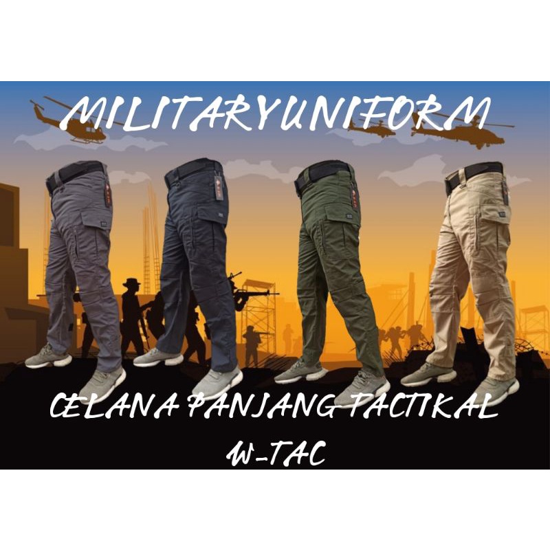 celana pdl lapangan celana cargo polos