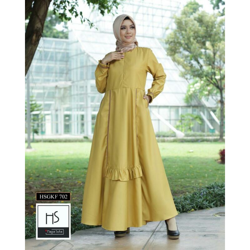gamis toyobo fodu by hagia sofia ukuran L dan xl masi dress syari cantik elegant mewah terbaru new