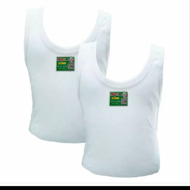 Agree Kids- 3 Pcs Kaos Dalam Anak Singlet Warna Putih