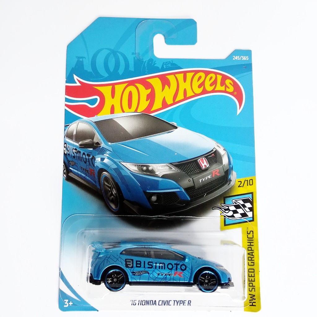 Hot Wheels 16 Honda Civic Type R Biru HW SpeedG Mainan Mobil Hotwheels