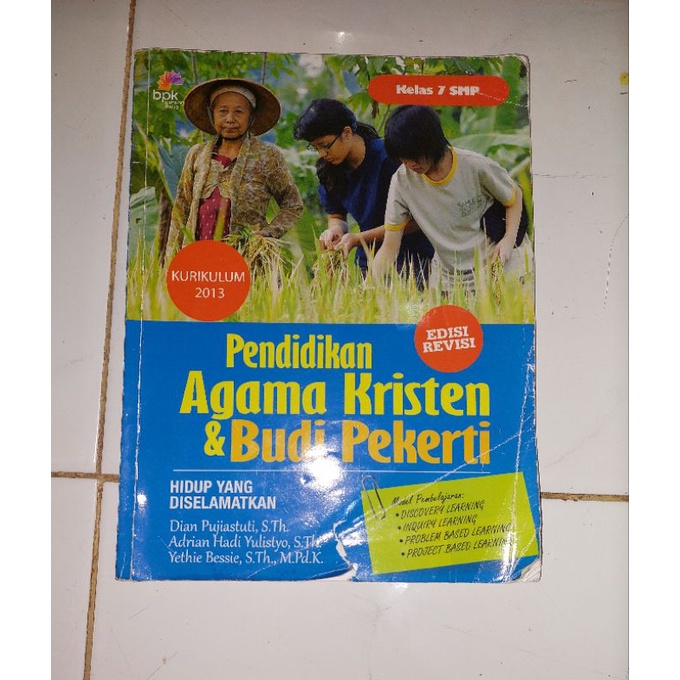 buku pendidikan agama dan budi pekerti bpk gunung mulia  SMP/MTs kelas 7/VII K13