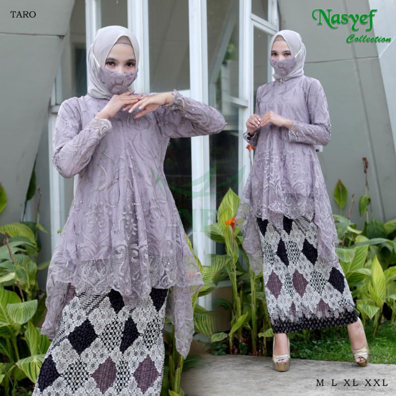 SETELAN KEBAYA MODERN - KEBAYA WISUDA - KEBAYA PESTA - KEBAYA BROKAT - KEBAYA MODERN - KEBAYA AKAD-1 SET LAVENDER