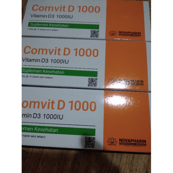 comvit D 1000, vitamin D 1000 harga perbox