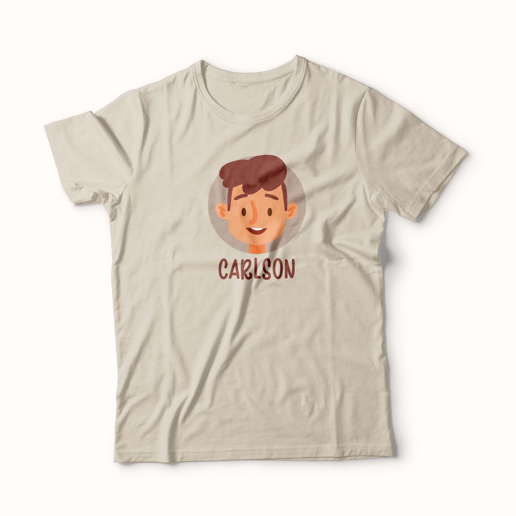 GRATIS SABLON NAMA  KAOS ANAK KARAKTER FAMILY, AVATAR, ANIMASI, KARTUN, KAOS CUSTOM ANAK  0-12TH  ATASAN KATUN COMBED 30s By Ribbedkids