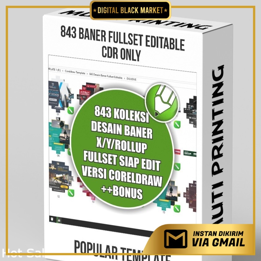 843 Baner Fullset Editable Cdr Only - Coreldraw Template