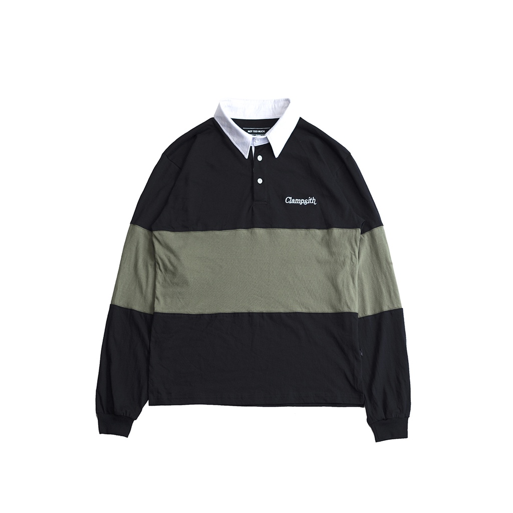 RUGBY SHIRT GRON BLACK OLIVE GREEN