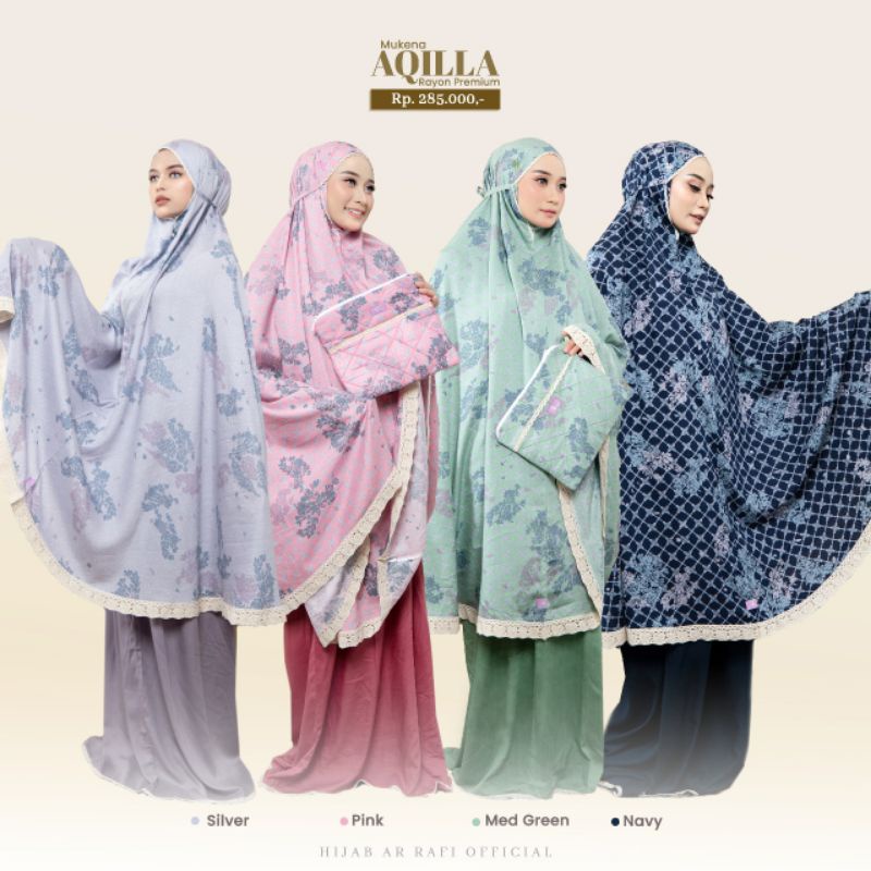 mukena terbaru 2022 mukenah aqilla rukuh arrafi ori perlengkapan sholat wanita muslimah dewasa rukuh