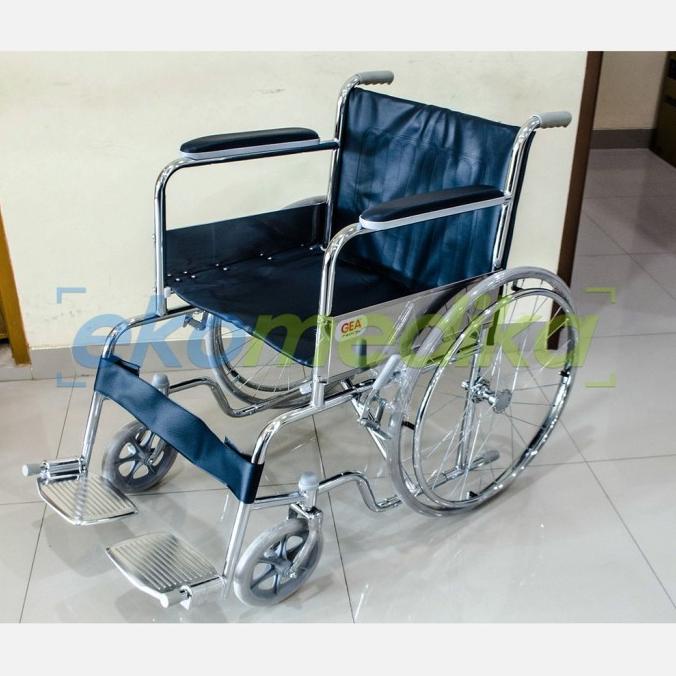 Jual Kursi Roda Standar Rumah Sakit Wheel Chair Standard Gea Sella Dhfgh Shopee Indonesia