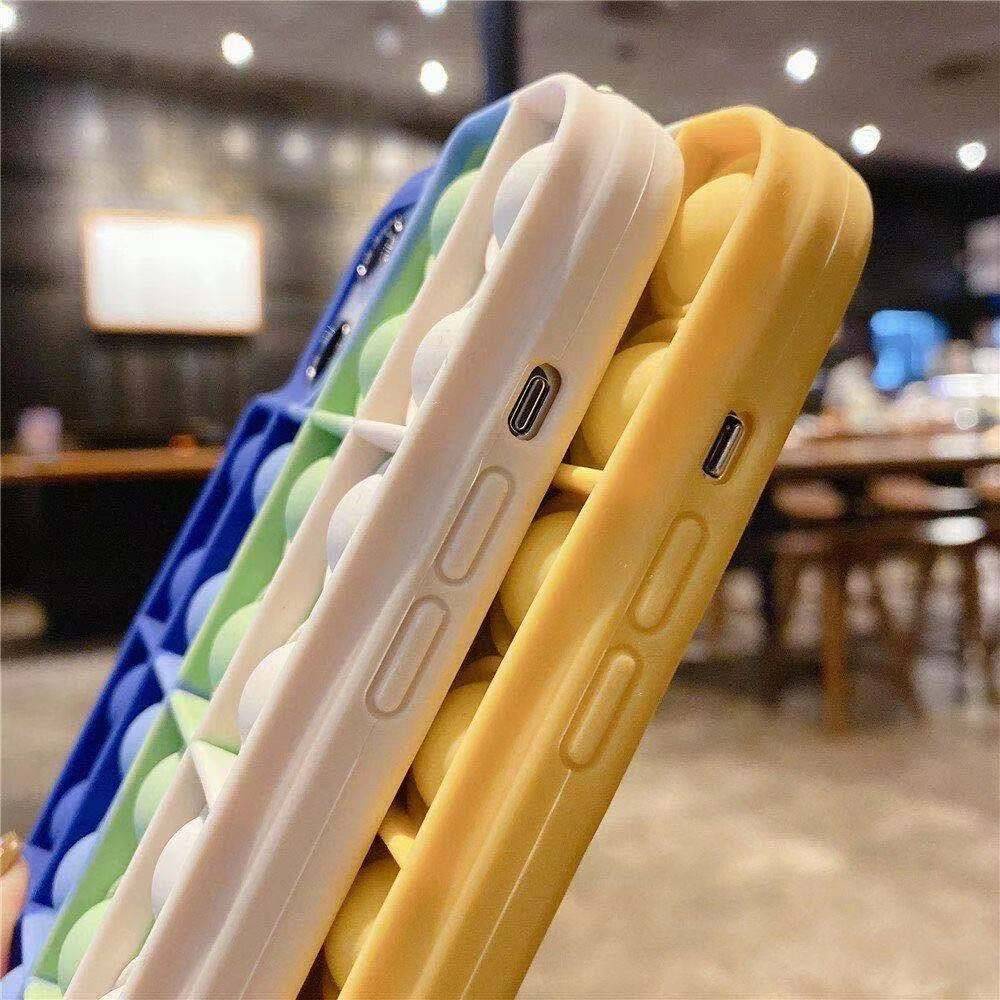 Soft Case Silikon Desain Tiktok Pop Unzip Warna Pelangi Untuk Iphone 7 8 Plus X Xs Max Xr 11 12 Pro Max