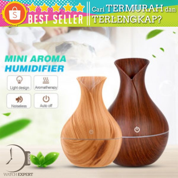 Taffware Ultrasonic Humidifier Aroma Essential Oil Diffuser 130ml - HUMI M137902 - Wooden