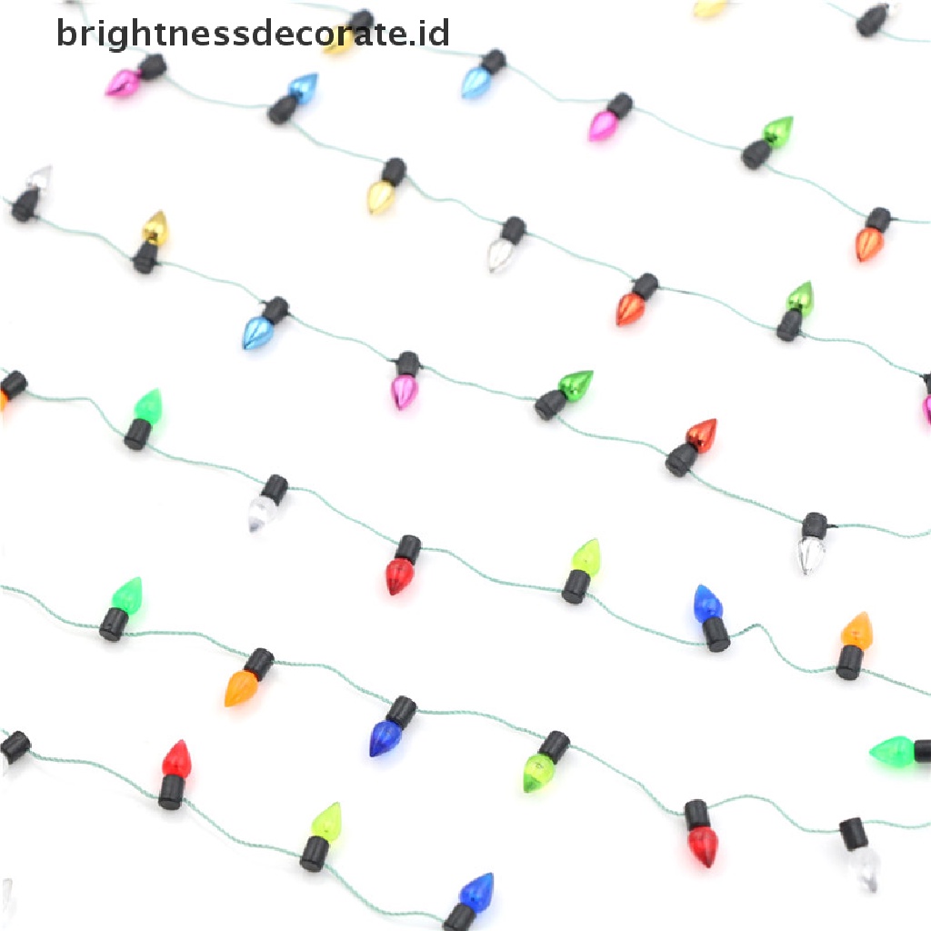 Miniatur Lampu String Warna-Warni Bahan Plastik Ukuran 1m Untuk Rumah Boneka