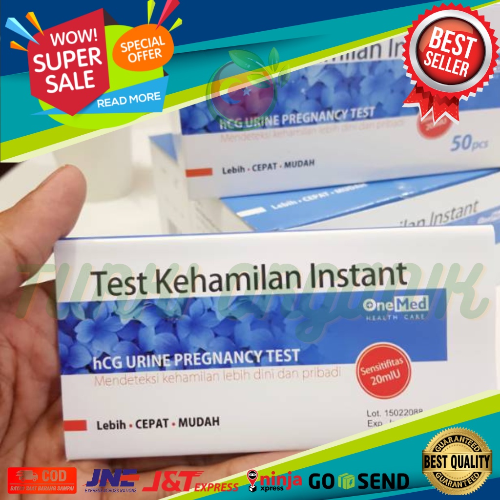 TEST PACK HAMIL ONEMED / TESPEK ONEMED / TES HAMIL / TESPEK ONEMED / TES KEHAMILAN MURAH / JUAL 1 BOX / 50 STRIP ONEMED TES HCG HAMIL