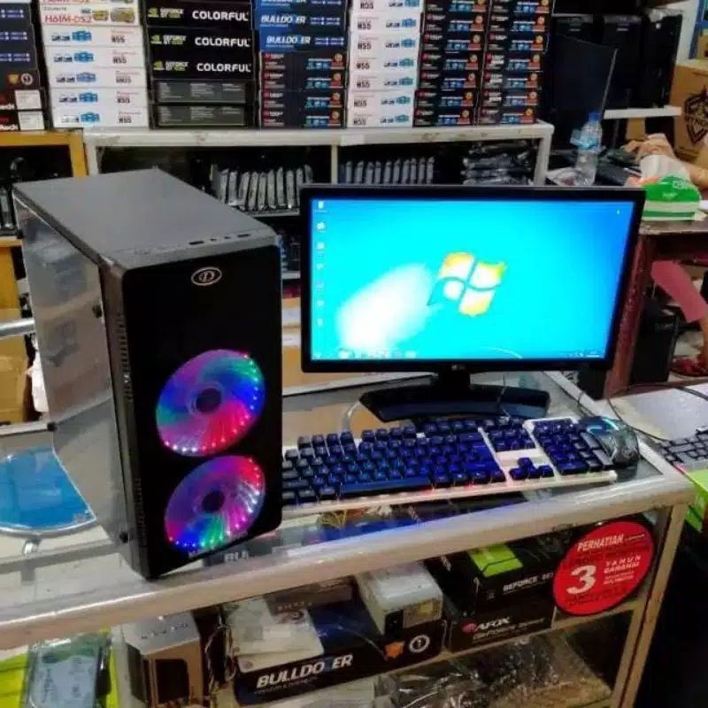 PC Core i5 /ram 8gb/vga 4gb/monitor /FULL SETT Siap pakai gaming editing