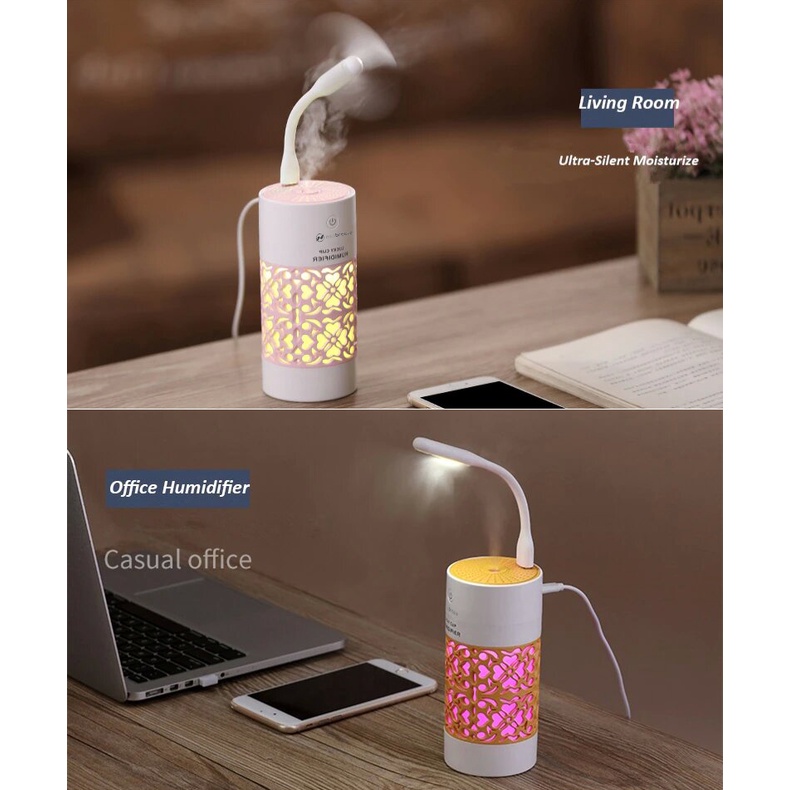 Car Humidifier Diffuser Aroma Therapy Pelembab Pewangi Mobil Mood Light