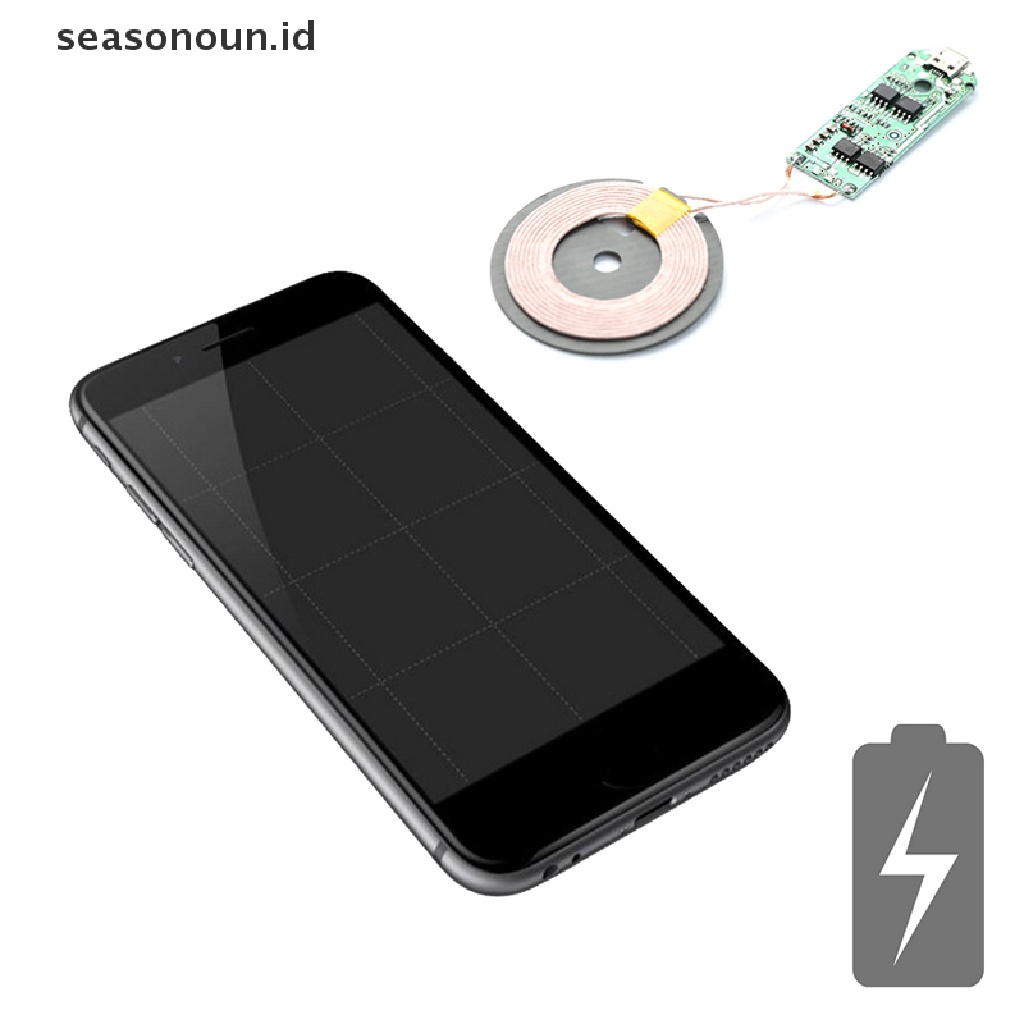 【seasonoun】 DC 5V Fast Wireless Charger Transmitter Module PCBA Circuit Board With Coil .