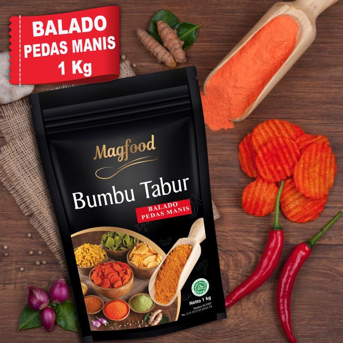 

Promo Terbatas - Magfood Bumbu Tabur Balado Pedas Manis Kemasan 1 Kg