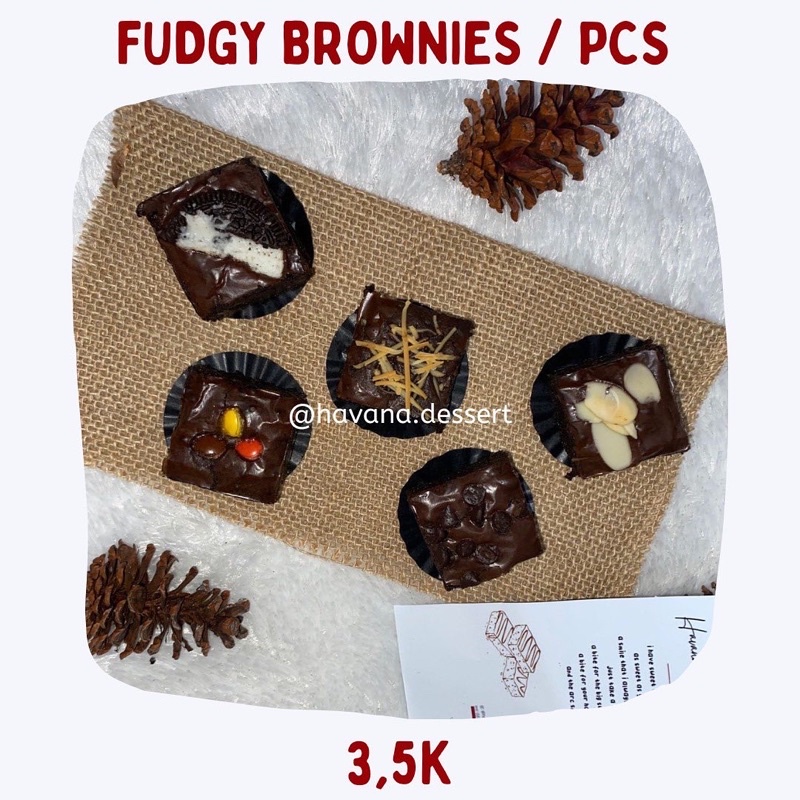 Fudgy Brownies | Brownies sekat panggang per pcs