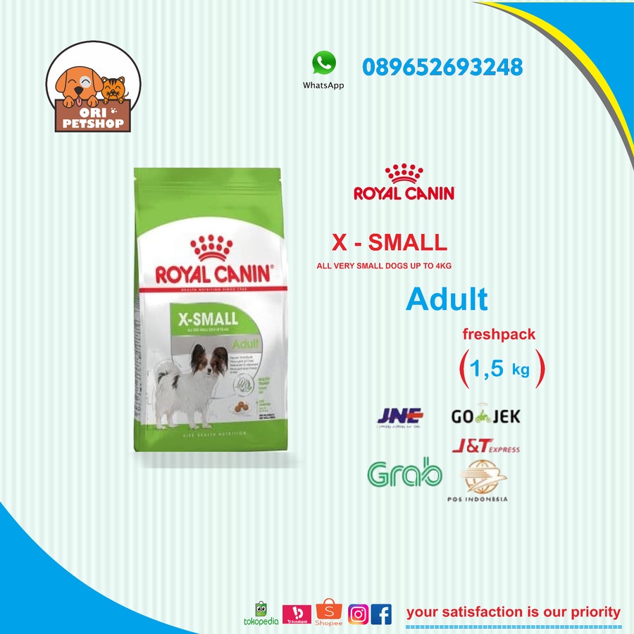 Dog Food Royal Canin X-Small 1.5 kg / XSmall Adult 1.5gr
