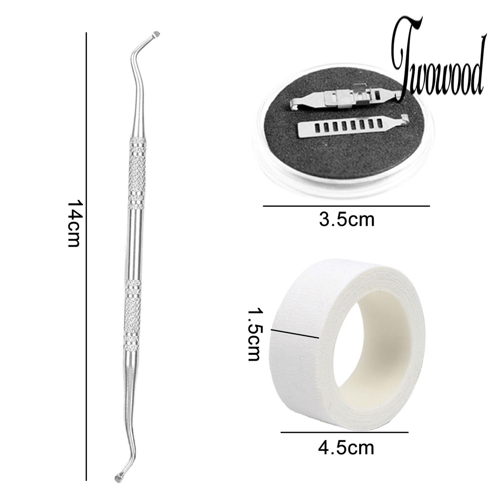 Twowood 1 Set Alat Pengangkat Kuku Kaki Bahan Stainless Steel Ergonomis