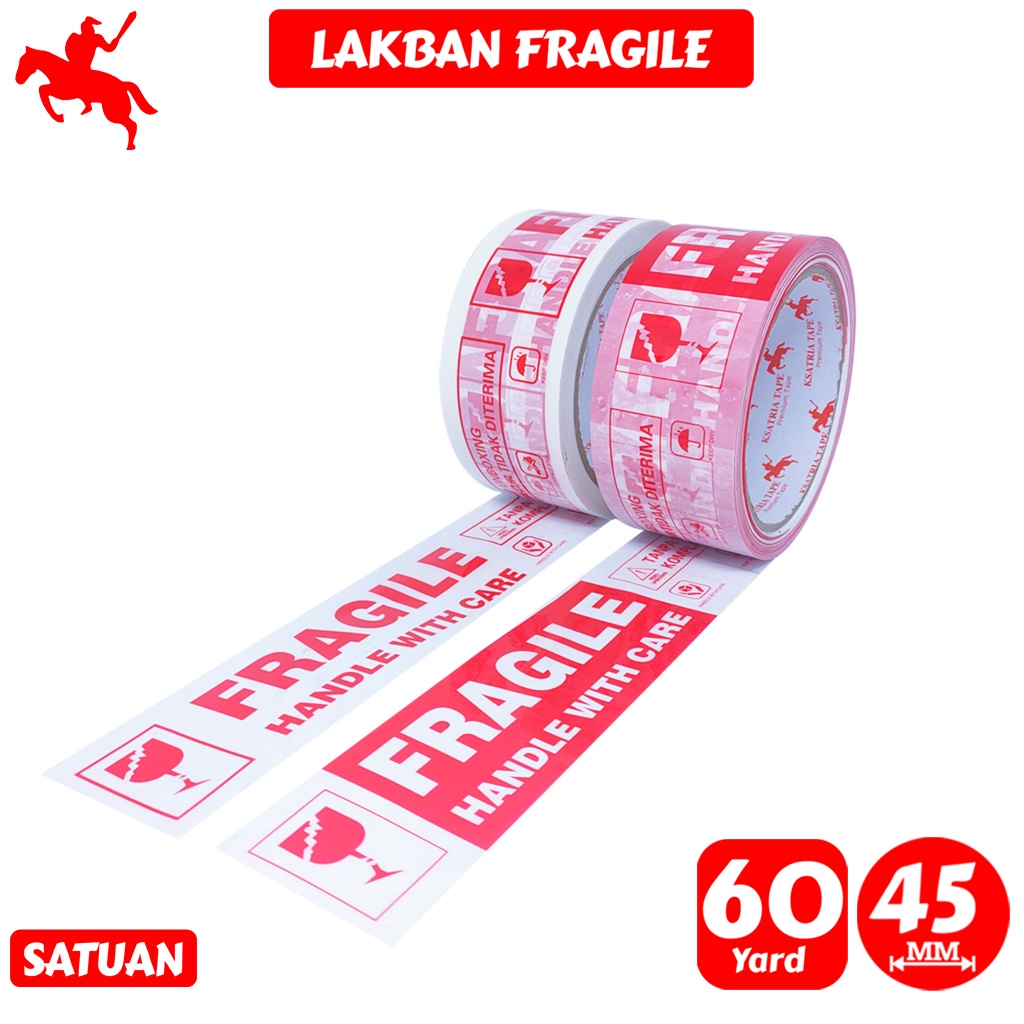 

Lakban OPP Tape / Lakban Fragile KSATRIA Tape 45mm x 60 Yard