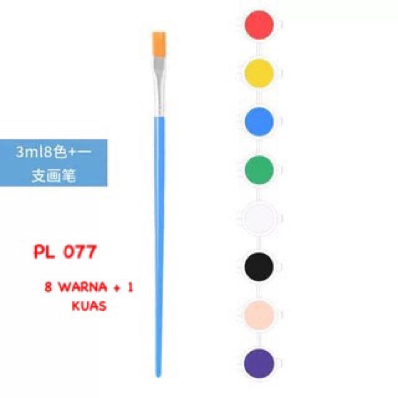 

PL 077 | ALAT MELUKIS CAT AIR 8 WARNA + 1 KUAS