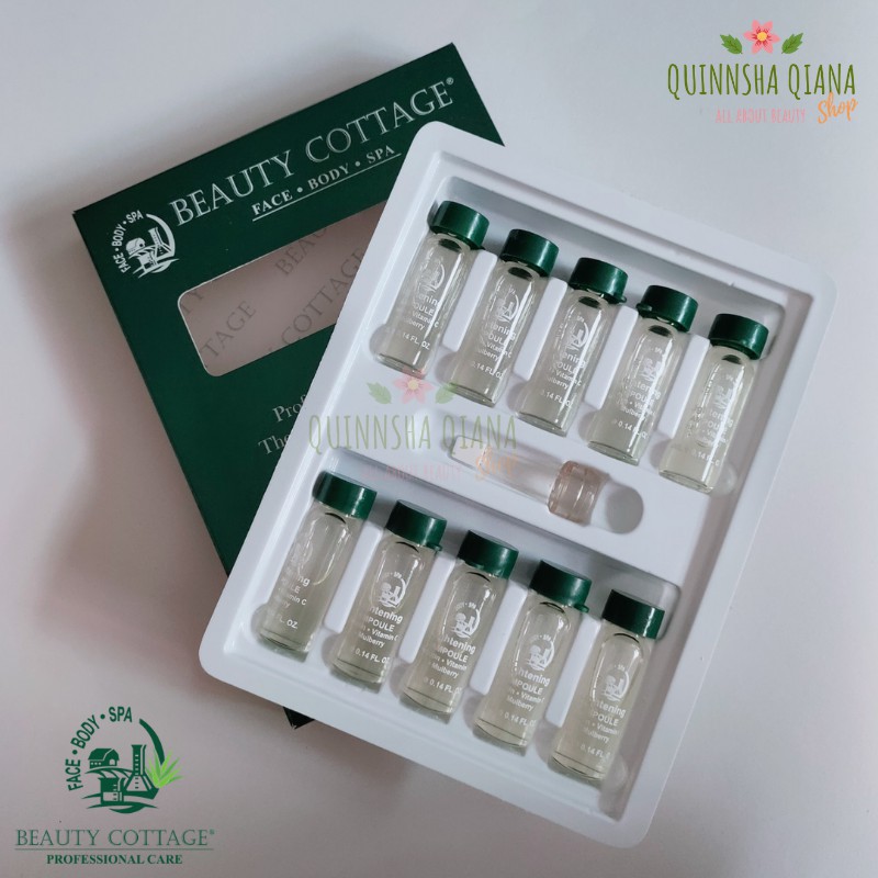 BEAUTY COTTAGE LIGHTENING AMPOULE 4ML X 10PCS Mencerahkan Kulit Gelap Mengurangi Bintik Hitam