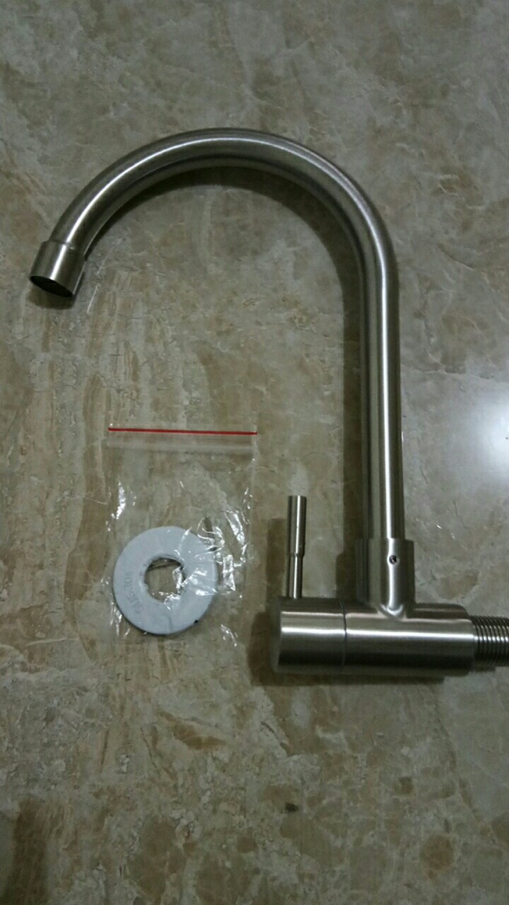 Kran Angsa Keran Air Full Stainless 304 Bak Wastafel Cuci Piring 1/2