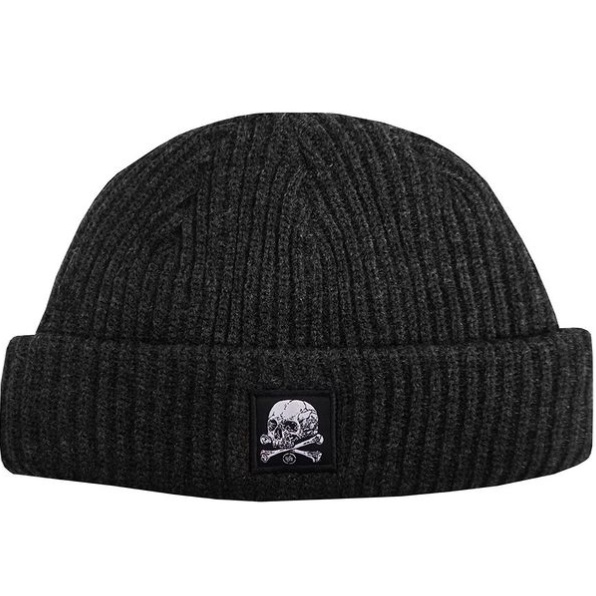HUSTED YOUTH Bonesk Beanie Black Washed