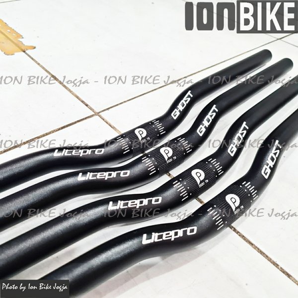 stang litepro GHOST alloy LOW rise 25.4 580mm - handlebar type M sepeda lipat fnhon brompton 3sixty 