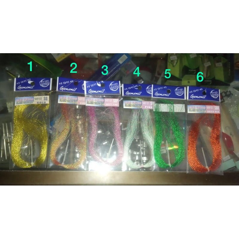 Benang Kilat Bulu Mutiara Gamamis Untuk Pancing Sabiki Kotrekan