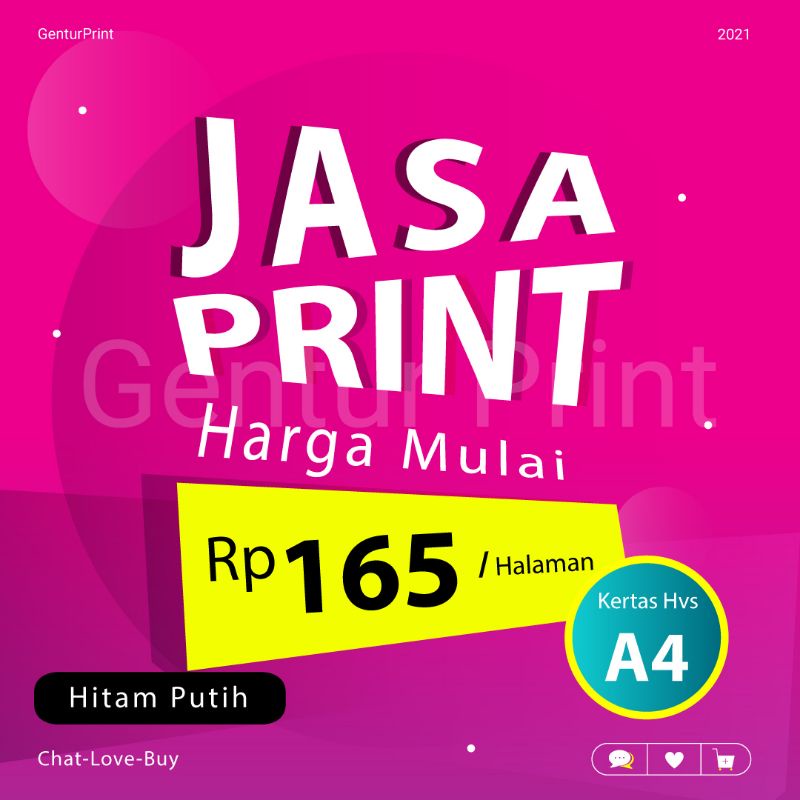 Jasa Print Hitam Putih (ukuran A4)
