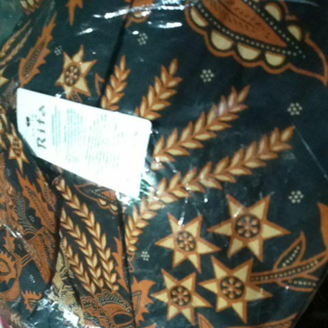 [bisa Cod] Batik Rifa Cfbr034 Baju Batik Couple Family Gamis & Kemeja Lengan Pendek Katun Halus