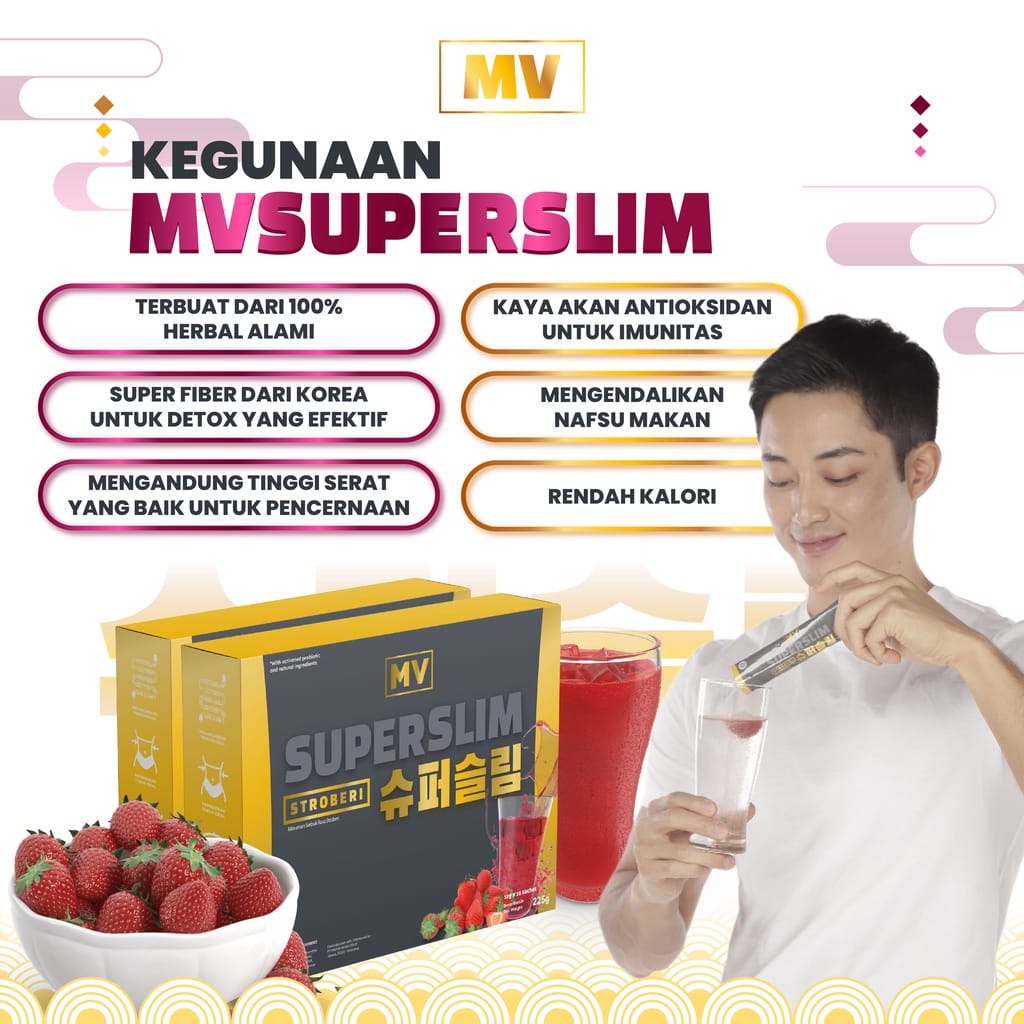 MVSUPERSLIM 1 Sachet / Satu kali Pakai MV SUPER SLIM MVSUPER SLIM Fiber Drink By Maria Vania