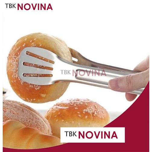 Jepitan Gepeng 3 Garis Minyak Gorengan Kue Roti Steak Makanan Capitan Gorengan Jepitan Pencapit Kue Capitan Daging BBQ Tongs