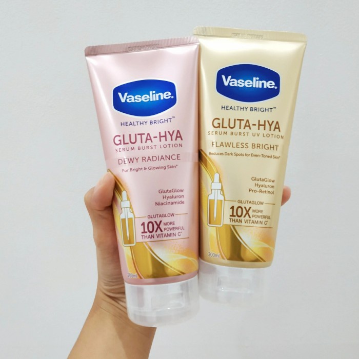 (READY 330ML PINK & GOLD 200ML INDO) VASELINE Body Lotion Gluta Hya Unilever Indonesia