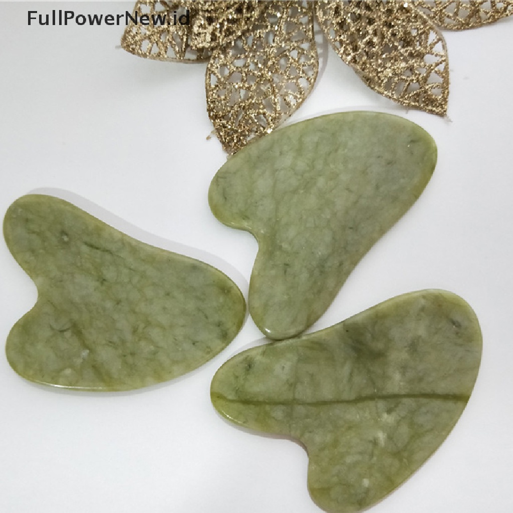 [Full] Natural Jade Stone Guasha Board Massage Tool SPA Therapy Gua Sha Massager .