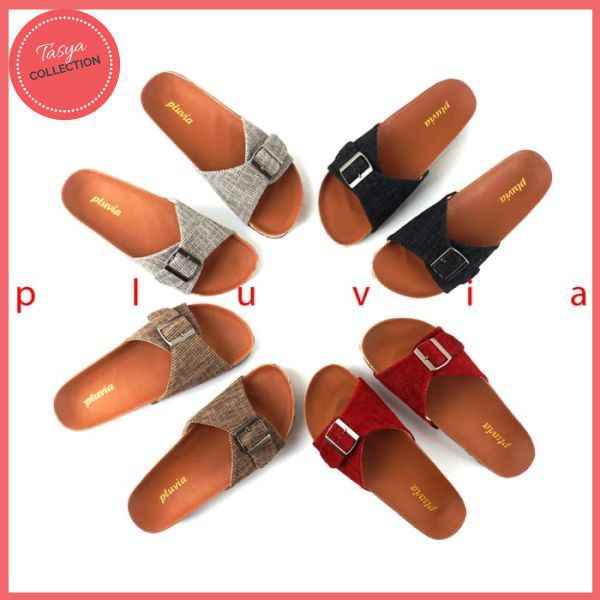 Sandal Wanita Sendal Flat Footbed LUNNA