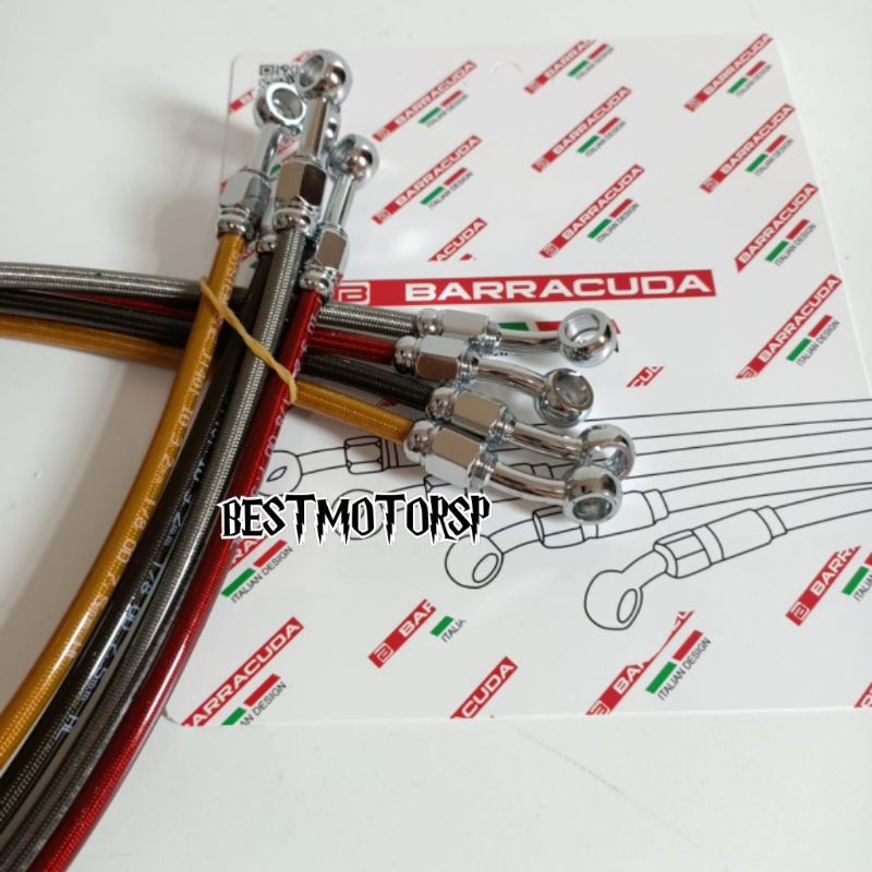 SELANG REM DEPAN BARRACUDA 92CM STAINLESS UNIVERSAL MOTOR