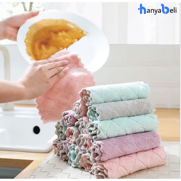 HanyaBeli Kain Lap Piring Anti Minyak Bahan Microfiber