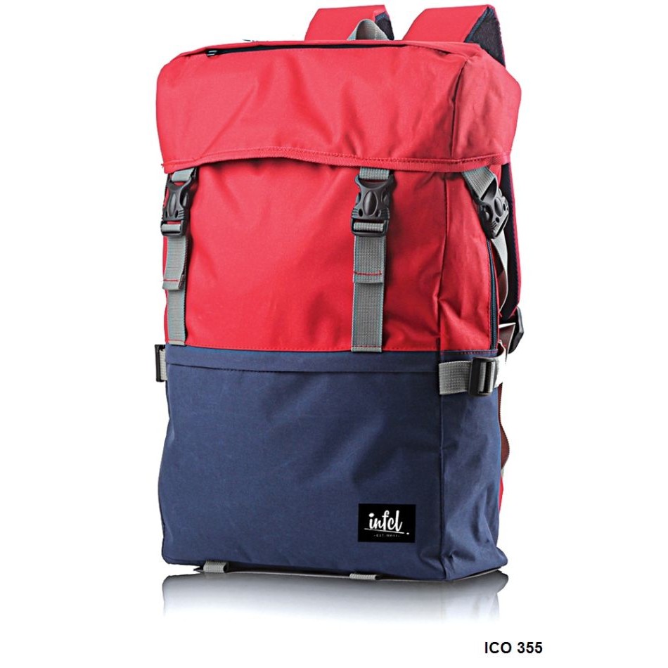 Tas Sekolah Branded D 300 Merah Biru Laptop – ICO 355